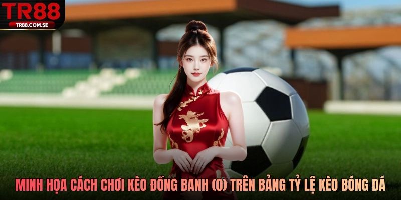 Minh họa cách chơi kèo đồng banh (0) trên bảng tỷ lệ kèo bóng đá